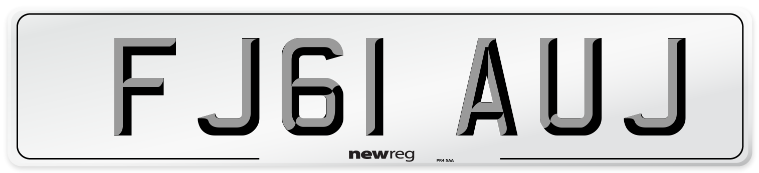 FJ61 AUJ Number Plate from New Reg